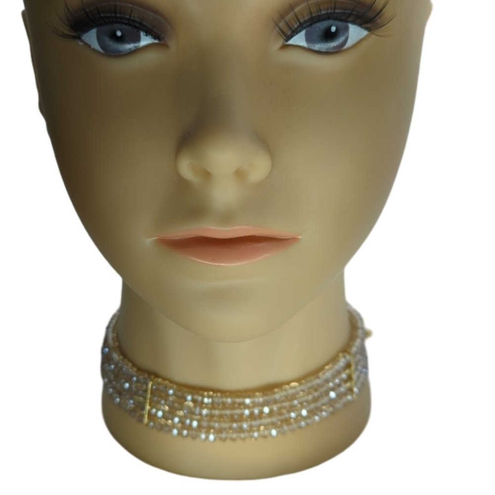 Crystal Choker - Apricot color
